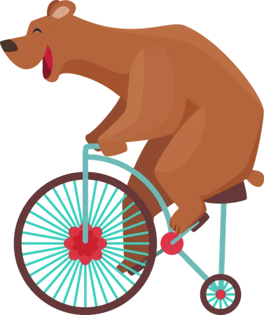 Ciclo de equitação de urso  Ilustração