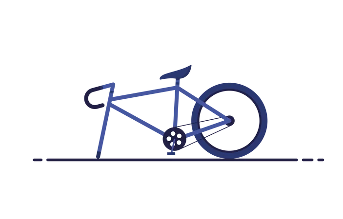 Bicicleta Quebrada Sem Roda Isolada Em Fundo Branco Bicicleta Sem Rodas Projeto Plano Azul Episodio 10 Ilustração