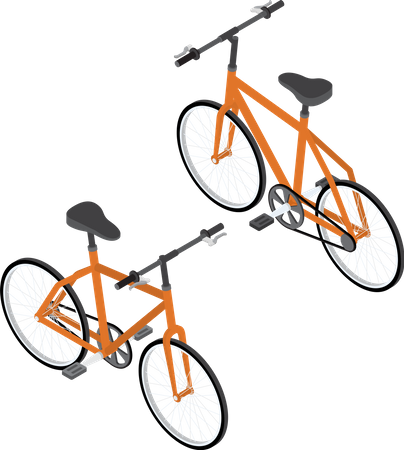 Transporte ecológico en bicicleta  Ilustración