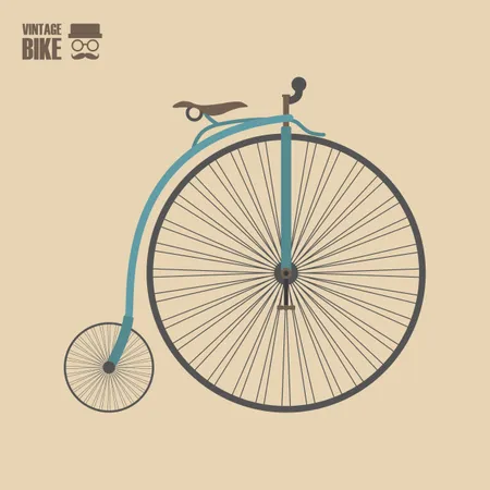 Bicicleta antigua  Ilustración