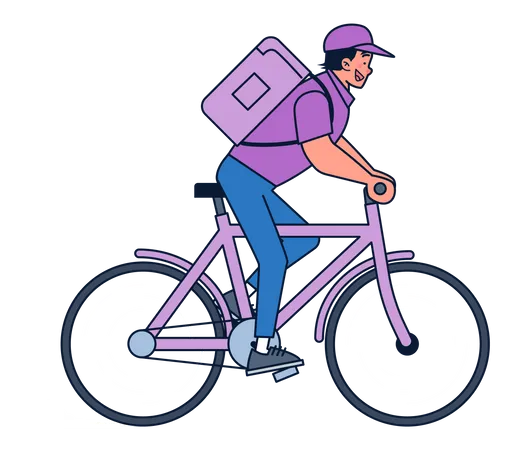 Bicycle delivery Illustration
