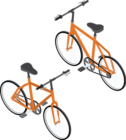 Bicycle Ecologically Transportation Illustration