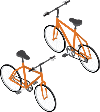 Bicycle Ecologically Transportation  Illustration