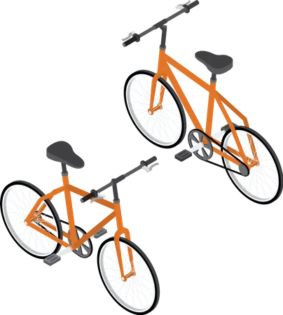 Bicycle Ecologically Transportation  Illustration