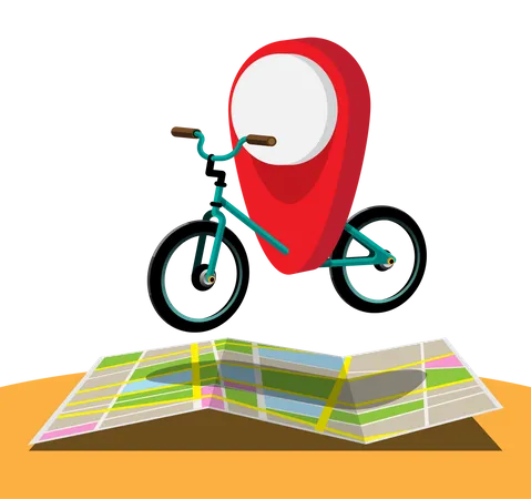 Bicycle location  Illustration