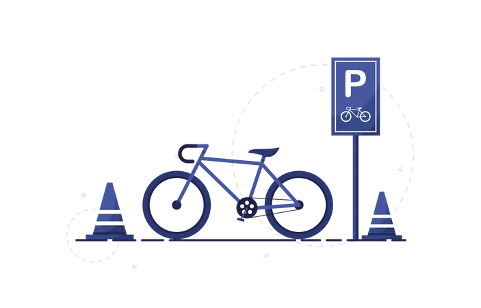 Bicycle parking  Illustration