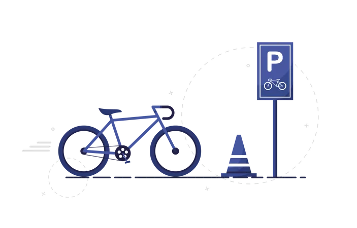 Bicycle parking Illustration