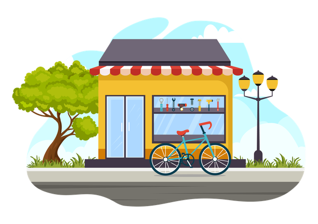 Bicycle Shop  Illustration