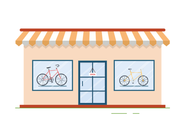 Bicycle shop  Illustration