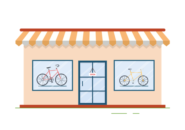 Bicycle shop  Illustration