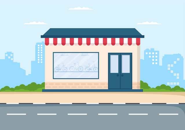 Bicycle store  Illustration
