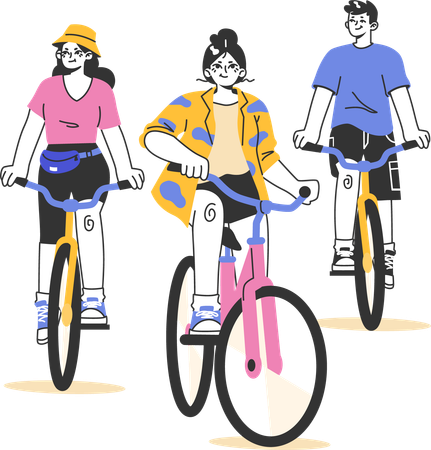 Bicycle trip  Illustration