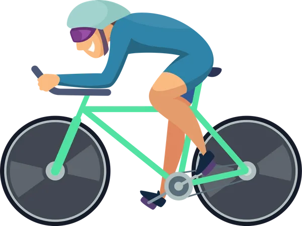 Bicyclist ride bikes  Illustration