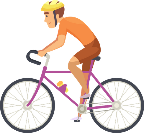 Bicyclist ride bikes  Illustration