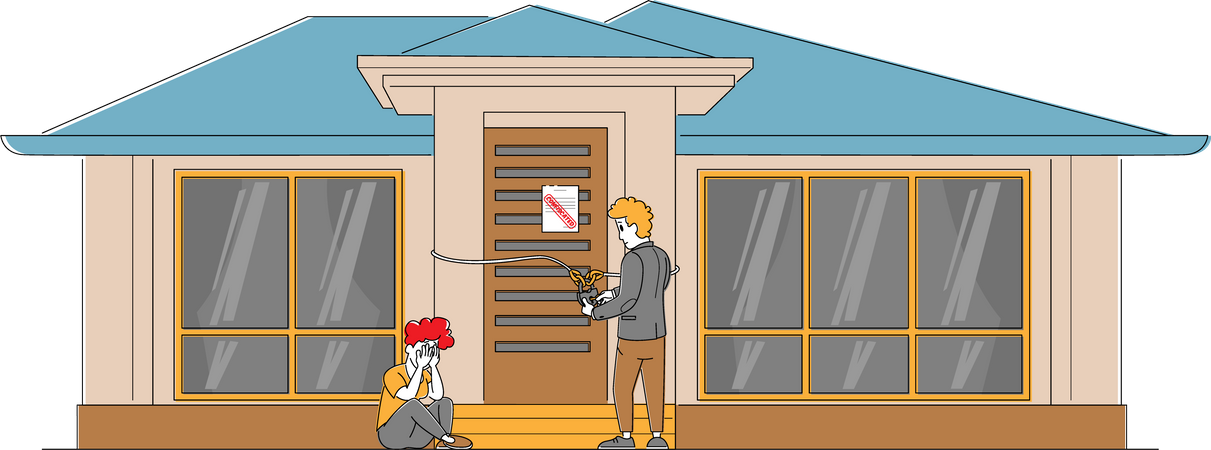 Biens saisis par la banque  Illustration