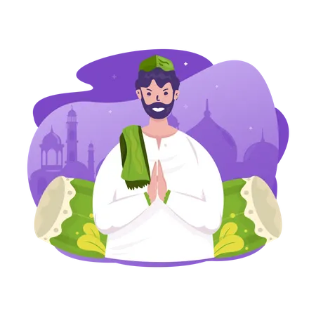 Bienvenue salutations du ramadan  Illustration