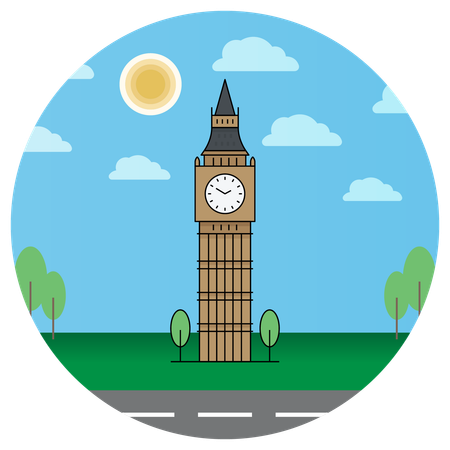 Big Ben, London, England, Vereinigtes Königreich  Illustration