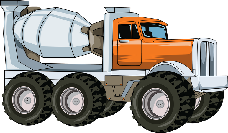Big construction truck  Illustration