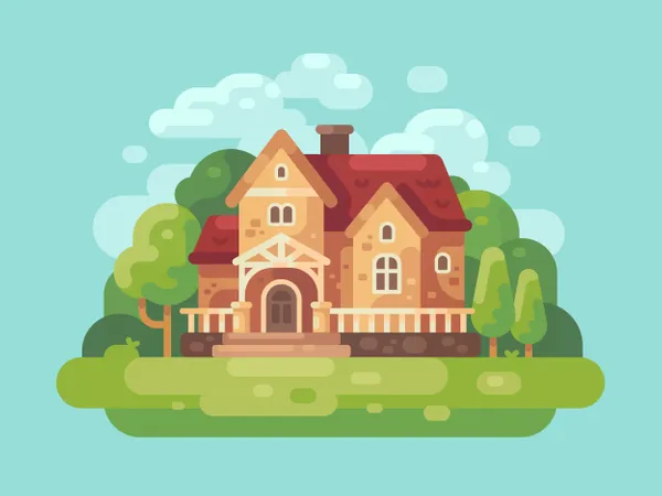 Big country house Illustration