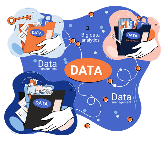 Big data analysis and management Illustration