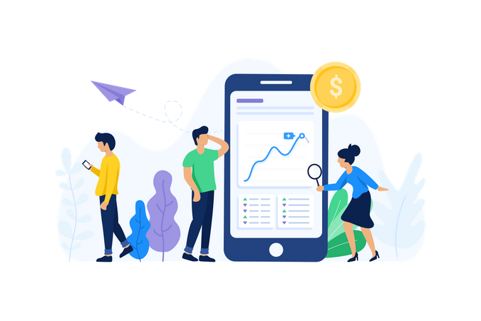 Big data analysis on mobile  일러스트레이션
