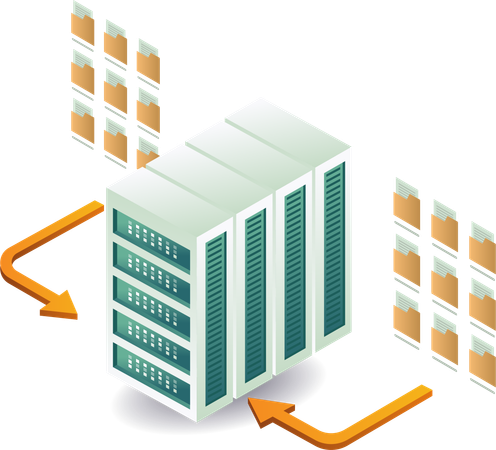 Big Data-Servertechnologie  Illustration