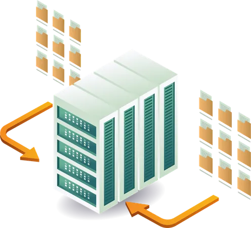 Big data server technology  Illustration