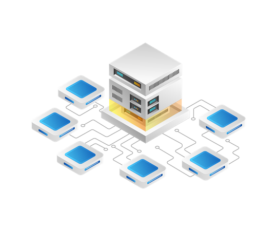 Big Data-Speichernetzwerk  Illustration