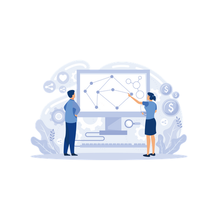 Big Data-Visualisierung  Illustration