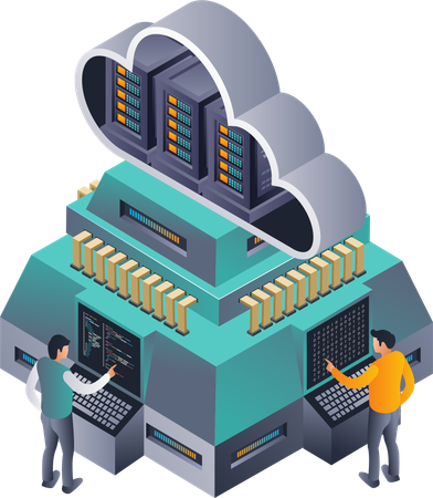 Big Data-Wartungsteams in Cloud-Serverumgebungen  Illustration