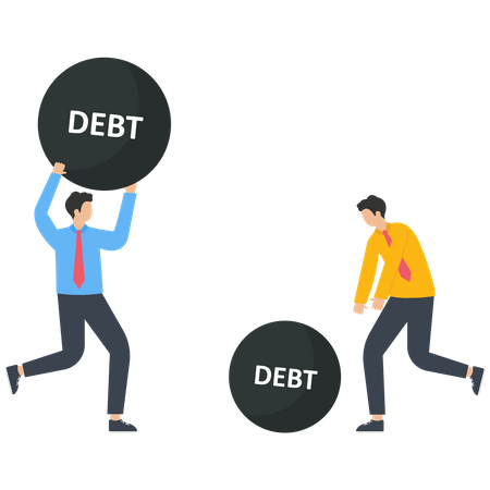 Big debts and small debts  Illustration