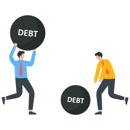 Big debts and small debts  Illustration