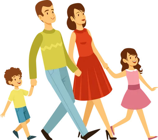 Big happy family  Illustration