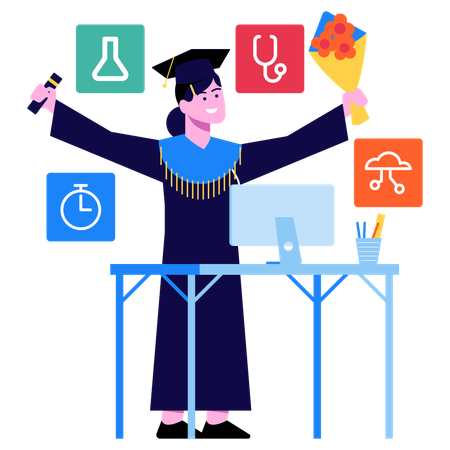 Big Impact That You Can Get From Online Learning  Illustration