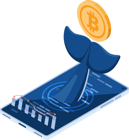 Big Investor in The Bitcoin Market  Illustration