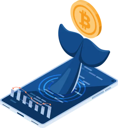 Big Investor in The Bitcoin Market  Illustration