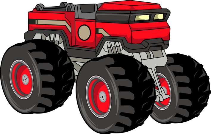 Big monster tractor  Illustration