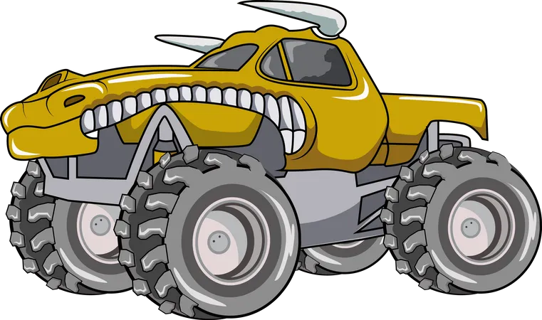 Big Monster Truck Vector Illustration Illustration