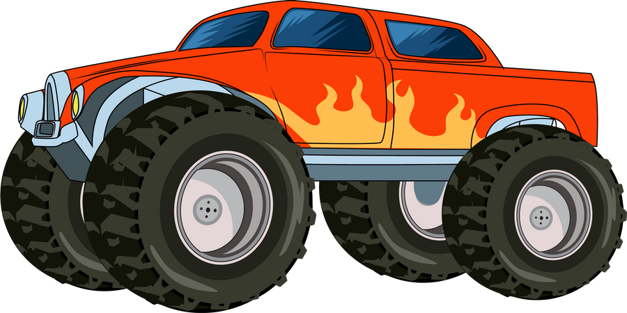 Big monster truck off-road  Illustration