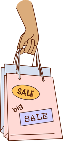 Big sale shopping  Illustration
