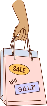 Big sale shopping  Illustration