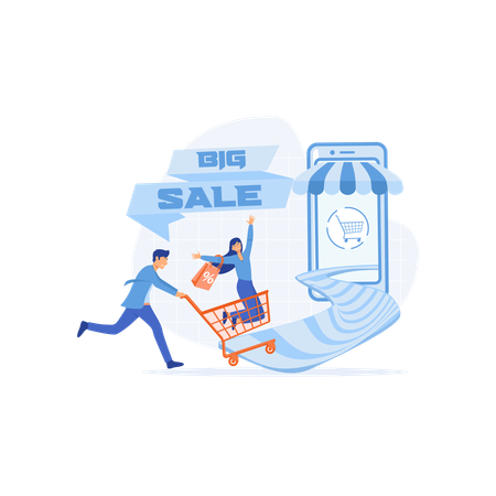 Big Sale Shopping  Illustration