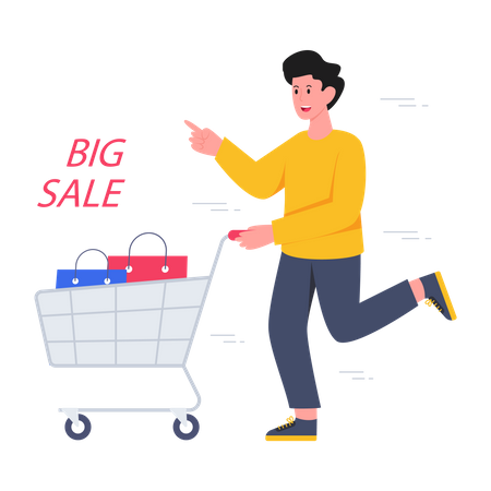 Big Shopping sale Illustration