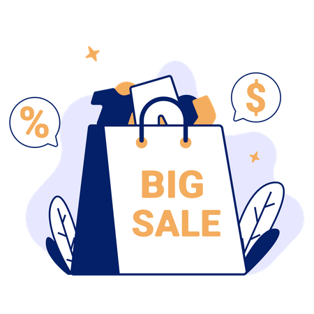 Big Shopping Sale  Illustration