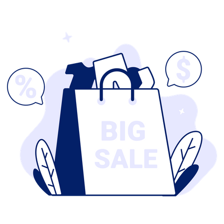Big Shopping Sale  Illustration