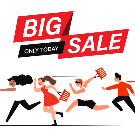 Big Shopping sale  Illustration