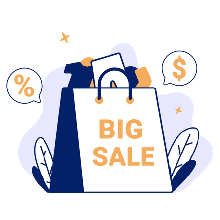 Big Shopping Sale  Illustration