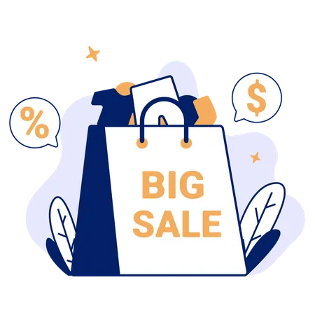 Big Shopping Sale  Illustration