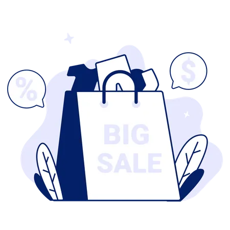 Big Shopping Sale  Illustration