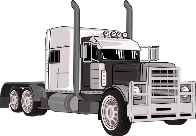 Big Truck Vector Illustration Illustration
